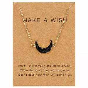 Night Crescent Moon Wishing Necklace 🌙